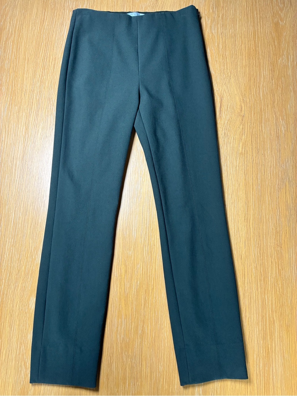 Vince-Green-Straight Leg-Trouser-Side Zip-Elastic Waist-Elevated-Business-S